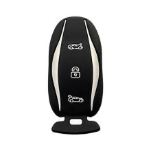 (S musta)Silikonikuminen auton avainkotelo Tesla Model 3 S X Y Remote Keyless Fob Shell Case Cover -autolle
