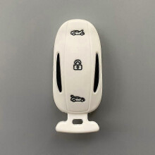 (X valkoinen)Silikonikuminen auton avainkotelo Tesla Model 3 S X Y Remote Keyless Fob Shell Case Cover