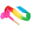 Colorful Dancing Silk Bamboo Long Fans Veils 1.8m 1