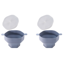 Microwave Popcorn Bowl Foldable Popcorn Maker Bucket Bowl Gray