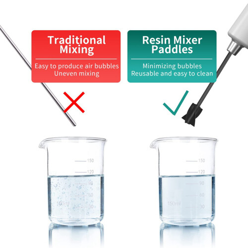5Pcs Resin Mixer Paddles with 2 Extension Rods,Epoxy Mixer Attachment 1