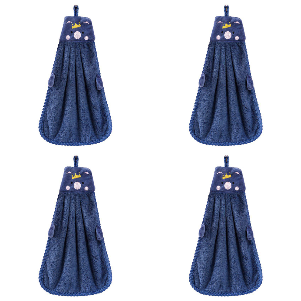 Hand Towel for Kitchen Bathroom Coral Velvet Quick Dry Towels-Blue-image-OPC-PJ97PY5-NEW