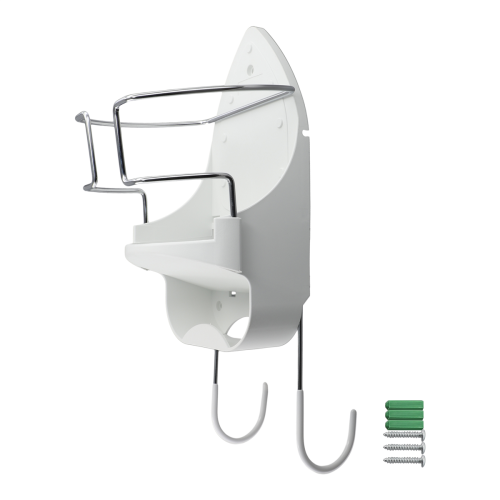 Iron Board Hanger Wall Electric Iron Holder with Removable Hooks -2 2