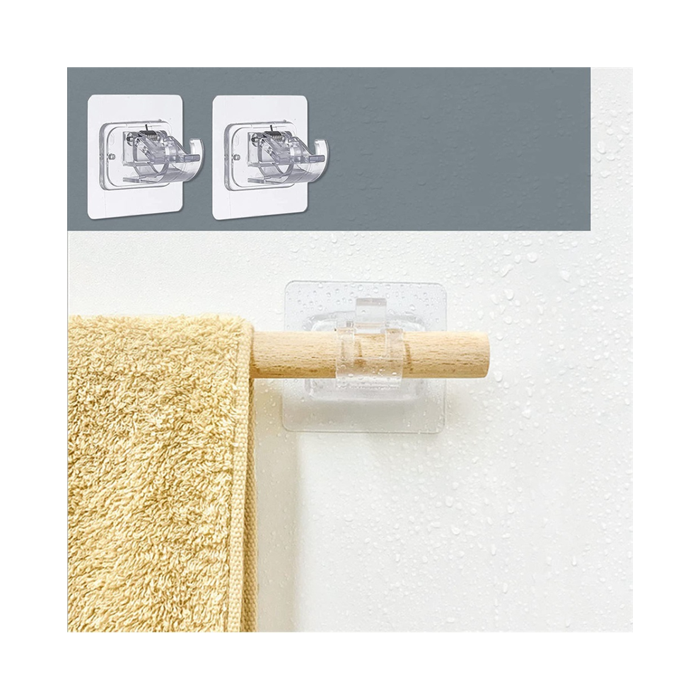 8PCS Self Adhesive Curtain Rod Bracket No Drill Curtain Rods Brackets-image-OPC-PJ97Q9R-NEW