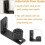 Adjustable Black Floor Guide Bottom Guide for Sliding Wooden Door Wall / Door 5