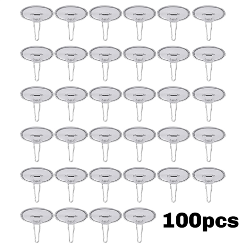 100Pack Ceiling Hooks Adhesive Removable Wall Hanger 2