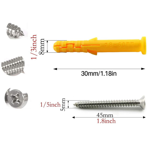 M6 Ceiling Wall Mount Hanging Hardware Fitting Set U-Shaped Hooks 2