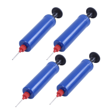 Football Soccer Inflatable Ball Hand Air Pump with Needle Blue