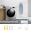 Wall Mounted Holder, Large & Small Ironing Board (Matte White) 7