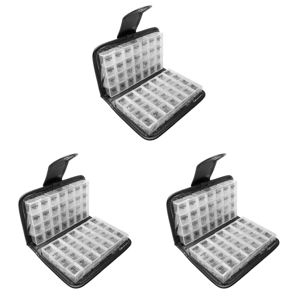 14 Day Pill Box Travel Organizer Dose Medicine Tablet Storage Box