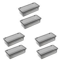 Flatware Tray, Utensil Storage with Lid Plastic Cutlery Tray, B