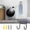 Wall Mounted Holder, Large & Small Ironing Board (Matte Black) 6