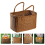 Basket Woven Wicker Baskets Picnic Handle Storage Rattan Market 2
