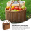 Basket Woven Wicker Baskets Picnic Handle Storage Rattan Market 6