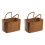 Basket Woven Wicker Baskets Picnic Handle Storage Rattan Market 1