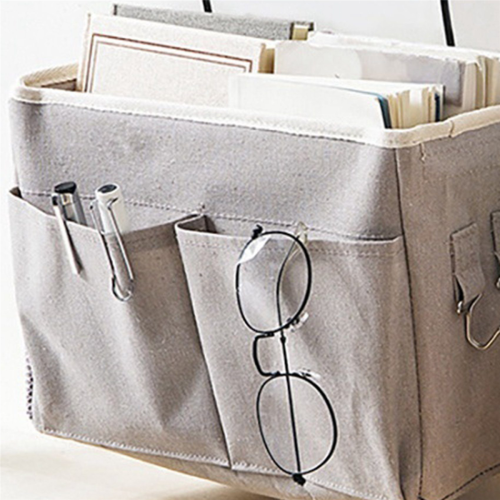 Bedside Hanging Pocket Bedside Storage Organizer Holder,Grey 2