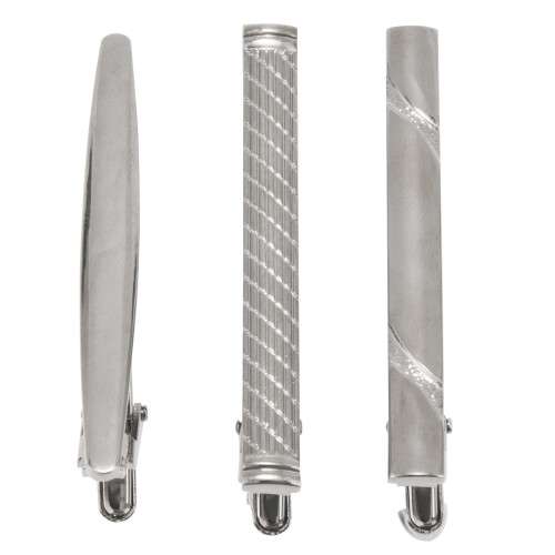3 Pcs Tie Clips for Men Tie Bar Clip Set for Regular Ties Wedding