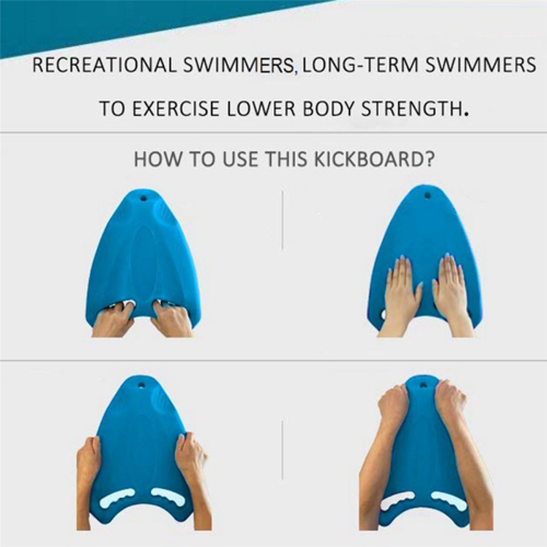 Blue EVA Back Float Kickboard Training Plate for Adult Children 2
