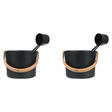 Finnish Sauna Aluminum Bucket, Long-Handled Spoon Set, Bathroom