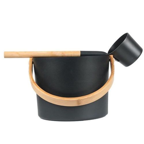 Finnish Sauna Aluminum Bucket, Long-Handled Spoon Set, Bathroom 1