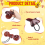 1 Pair Spanish Castanets Wood Hand Percussion Castanets(Brown) 3