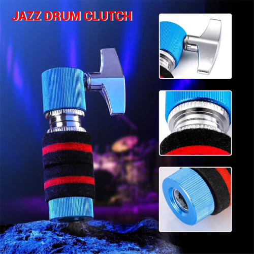 Jazz Drum Hi-Hat Cymbal Clutch for Percussion Accessories Blue 2