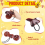 1 Pair Spanish Castanets Wood Hand Percussion Castanets(Brown) 3