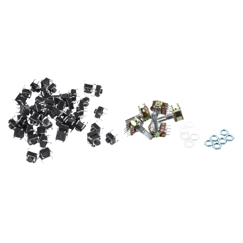 50 Pcs 6X6x5mm 4-Pin Dip Through Hole Momentary Tactile Pu 4711749453854