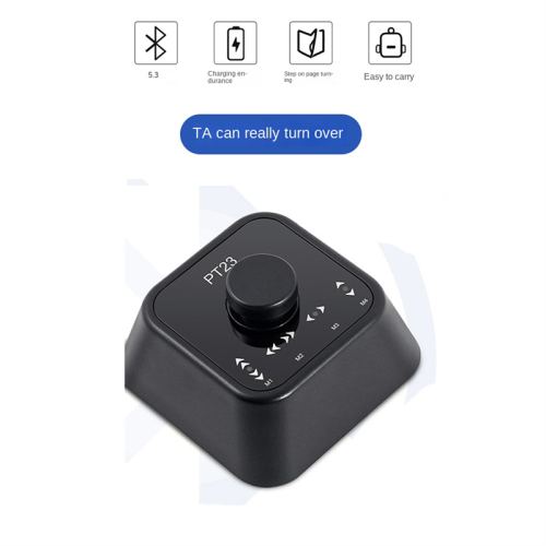 Rechargeable Wireless Foot Switch for Tablet Smartphone E-Books Black 2