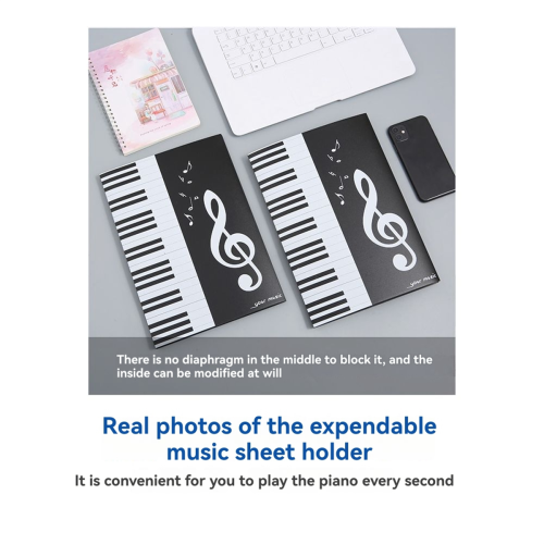 4 Pages Expand Music Folder A4 6 Pockets Sheet Big Piano Score Folder 1