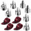 8Pcs Stainless Steel Finger Picks 4Pcs Plastic Thumb Picks 1