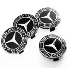(black)4pcs Benz Wheel Cover Label Wheel Center Caps Personalized Center Hub Cover For Mercedes-benz
