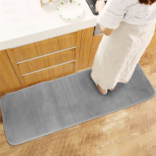 120x40cm Absorbent Nonslip Memory Foam Floor Mat Carpet Gray 1