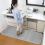 120x40cm Absorbent Nonslip Memory Foam Floor Mat Carpet Gray 3