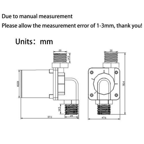DC6V-12V DC Brushless Water Pump 900L/H 2