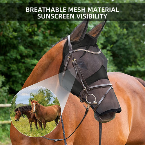 Horse Fly Mask, Super Comfort Fly Masks for Horses, Adjustable 1