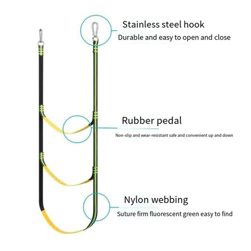 Marine Rope Ladder,Portable Marine Boarding Rope Ladder 3 Elevators 1