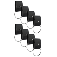 8PCS Leather & Metal Towel Ring Holder for Kitchen Dish Towels Holder