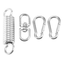 Swivel Mount Chain with Carabiners and Spring,for Heavy Bag,Gym Swing
