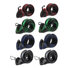 8Pcs Fishing Rod Sleeve Sock, Braided Mesh Rod Sleeve with Lanyard