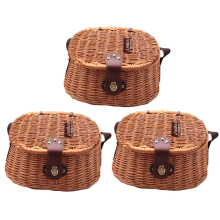Wicker Basket Fishing Creel Trout Perch Cage Tackle Fisherman Box
