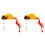 Mouse Fishing Fly Hooks Freshwater Lure Soft with Double Hooks Yellow 1