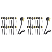 15Pcs Golf Club Brush and Club Groove Cleaner, with Clips Black