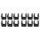 Pool Cue Clamp, Set of 6 Plastic Billiard Single Stand 1