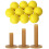 10pcs Yellow Soft Elastic Indoor Practice PU Golf Ball 1