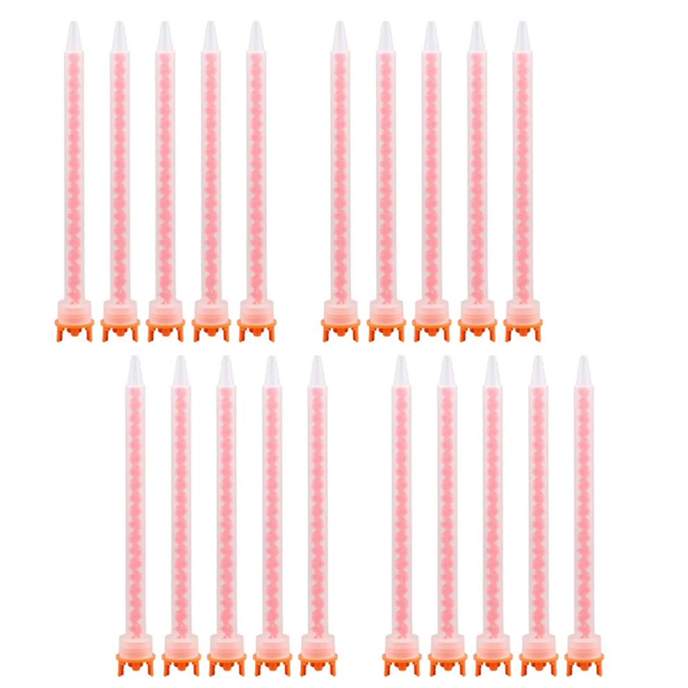 20Pcs Epoxy Static Mixing Nozzle Mfhx08-18T (4:1/10:1 Ratio) 4711191767370