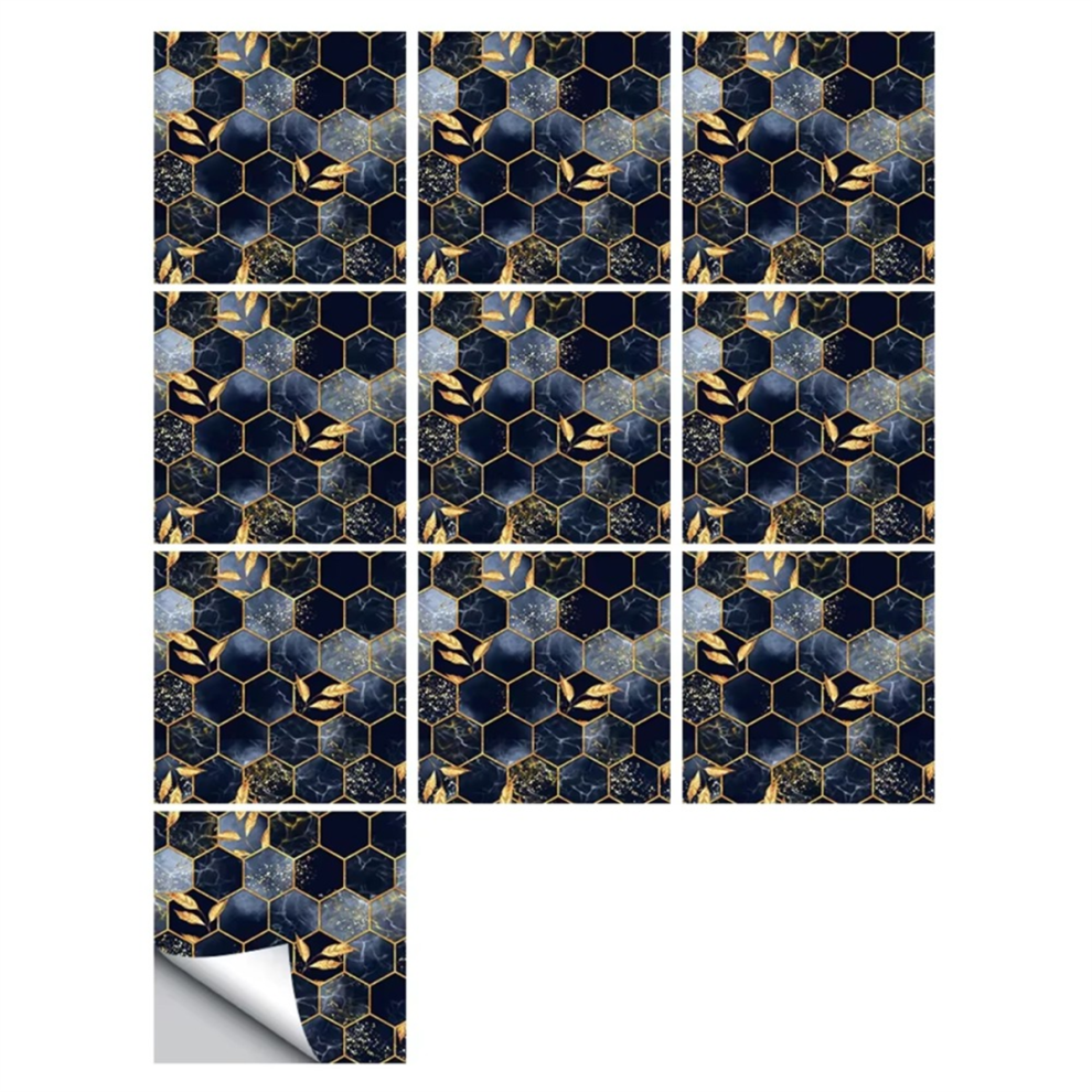 10Pcs Hexagon Tiles Sticker Kitchen Backsplash Oilproof 4711191766502