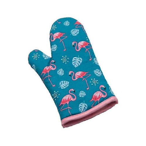 Printed Flamingo Heat Resistant Oven Mitts Gloves Kitchen Baking Mitts 2