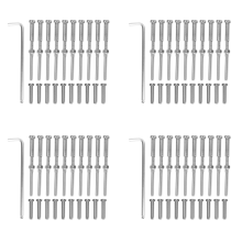 Hex Head Threaded End Fitting Terminal for 1/8 Inch Cable 10 Pairs