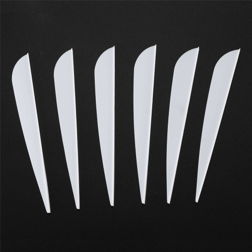 Arrows Vanes 4 Inch Plastic Fletching 50 Pack(White) 1